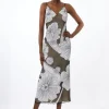 Applique Organdie Woven Midi Dress
