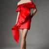 Archive Collection - Petite Taffeta Ruffle Woven Mini Dress
