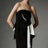 Archive Collection -Bow Detail Crepe Bandeau Midi Dress