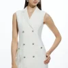 Bandage Figure Form Knit Blazer Style Mini Dress