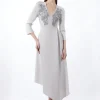 Bandage Form Fitting Asymmetric Embellished Knit Dress