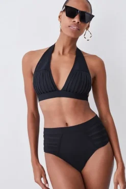 Bandage Sheer Stripe Bikini set