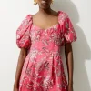Batik Floral Printed Cotton Woven Mini Dress