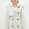 Belted Short Trench Coat