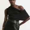 Cashmere Blend Off The Shoulder Knit Top