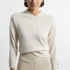Cashmere Knitted Wide V Neck Sweater