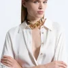 Chunky Statement Chain Pu Necklace