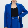 Clean Tailored Belted Wrap Mini Skirt