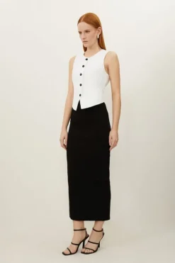 Compact Jersey Rib Maxi Skirt