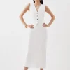 Compact Knit Wool Look V-Neck Tank Top