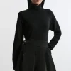 Compact Stretch Color Block Pleated Tailored Mini Skirt