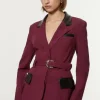 Compact Stretch Fig With Black Pu Tailored Jacket