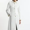 Compact Stretch Military Tailored Maxi Coat