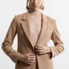 Compact Stretch Tailored Collared Blazer