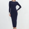 Contour Jersey Long Sleeve Midaxi Dress