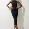Contour Jersey Sleeveless Midi Dress