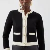 Cotton Cropped Knit Boxy Cardigan