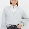 Cotton Fleece Jersey Sweatshirt & Skirt Set