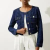 Cropped Denim Pocket Detail Jacket