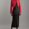 Cropped Tailored High Neck Jacket
