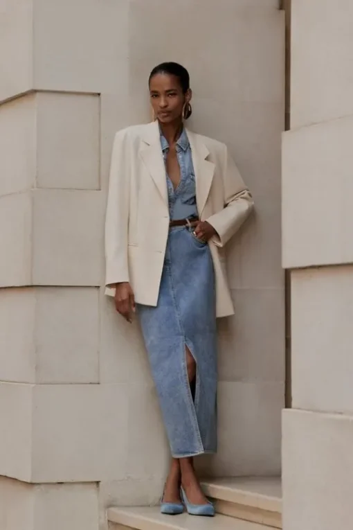 Denim Maxi Skirt