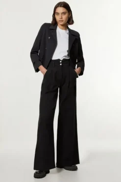 Denim Wide Leg Pants