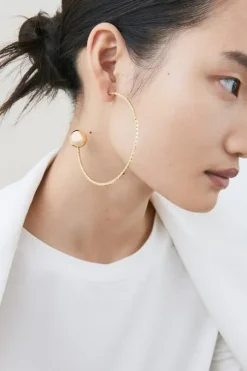 Detailed Large Hoop Earrings
