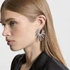 Diamante Fan Statement Stud Earring