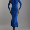 Drapey Crepe Twist Midaxi Dress