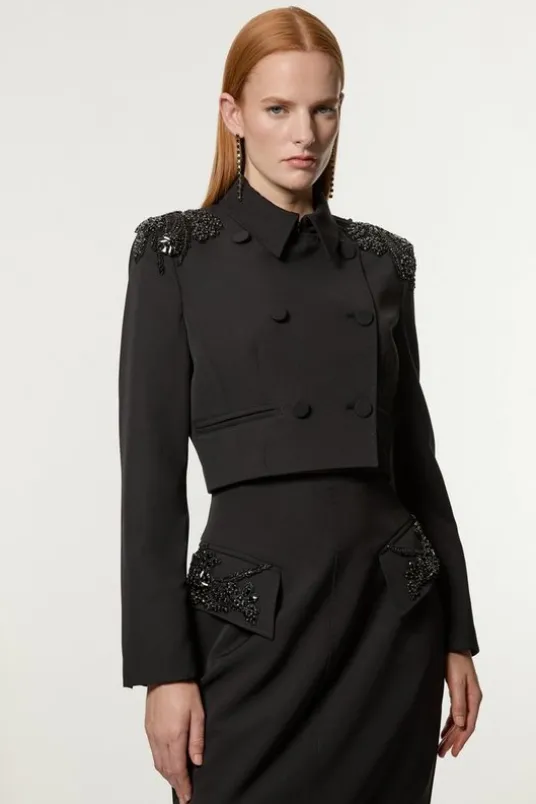 Embellished Tailored Double Breast Jacket