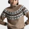 Fairisle Pattern Crew Neck Sweater