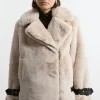 Faux Fur Biker Coat