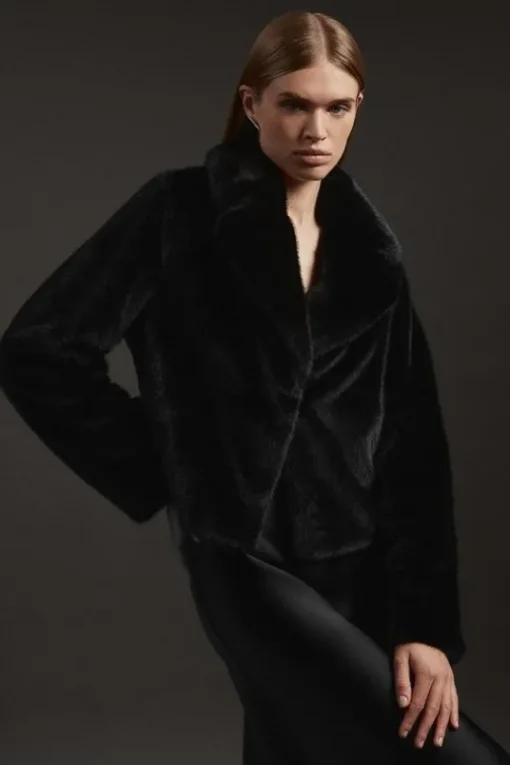 Faux Fur Cropped Jacket
