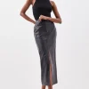 Faux Leather Pencil Maxi Skirt