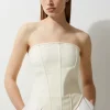 Figure Form Bandage Corset Detail Knit Top