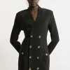 Figure Form Bandage Double Breasted Knit Mini Dress