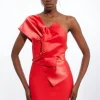 Figure Form Bandage Dramatic Bow Detail Mini Dress