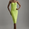 Figure Form Bandage Knit Diamante Chain Mini Dress