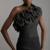Figure Form Bandage Silk Look Knit Bodysuit