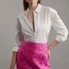 Floral Jacquard Tailored Mini Skirt