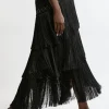 Fringe And Beaded Woven Skirt