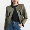 Geo Jacquard Velvet Mix Tailored Jacket
