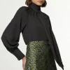 Geometric Jacquard Twill Tailored Mini Skirt