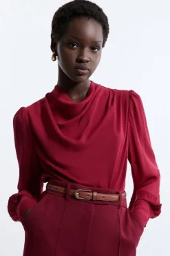 Georgette Woven Long Sleeved Blouse