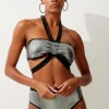 Halter Neck Silver Foiled Bikini bikini