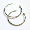 Hand Set European Crystal Sprinkle Large Hoop Earrings
