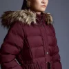 Heat Seal Puffer Belted Faux Fur Hood Longline Jacket