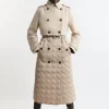Hybrid Quilted Belted Trench Coat