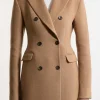 Italian Manteco Wool Double Breasted Tailored Maxi Coat
