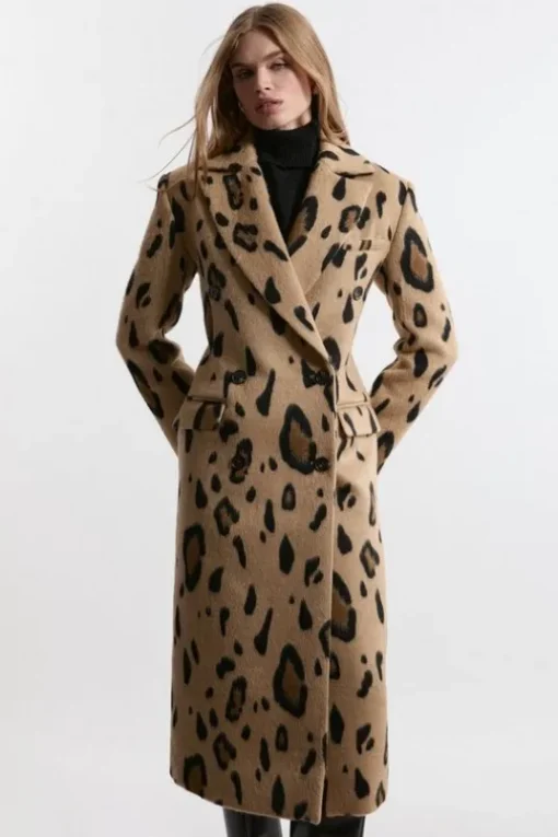 Italian Wool Blend Strong Shoulder Anti Fit Midi Coat